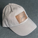 Leather Patch Unstructured Style Hat - Deer Stamp