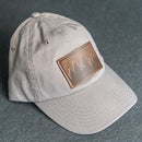 Leather Patch Unstructured Style Hat - Pine Ridgeline Stamp