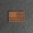 American Flag Leather Patches with Optional Hook and Loop Fastener