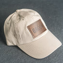 Leather Patch Unstructured Style Hat - Bride and Groom Stamp (block)