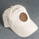 Leather Patch Unstructured Style Hat - Compass Rose Stamp