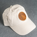 Leather Patch Unstructured Style Hat - Wolf Stamp