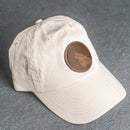 Leather Patch Unstructured Style Hat - Wolf Stamp