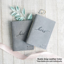 His and Hers Personalized Leather Vow Book with Name and/or Date Pocket Notebook