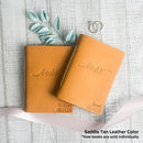 Personalized Leather Vow Book - Vows (Cursive)