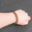 Personalized Leather Single Wrap Bracelet