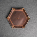 Personalized Tabletop Leather Dice Tray