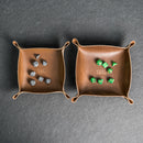 Shop Personalized Square Leather Dice Tray