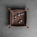 Order Personalized Square Leather Dice Tray