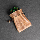 Buy Personalized Leather Dice Bag with Custom Stamp