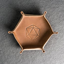 Best Hexagon Leather Dice Tray with Custom Stamp