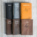 Personalized Leather Vow Book - Vows (Serif)