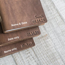 Our Vows Personalized Leather Wedding Vow Books with Name and/or Date