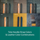 Personalized Leather Strap Closure Tote Bag